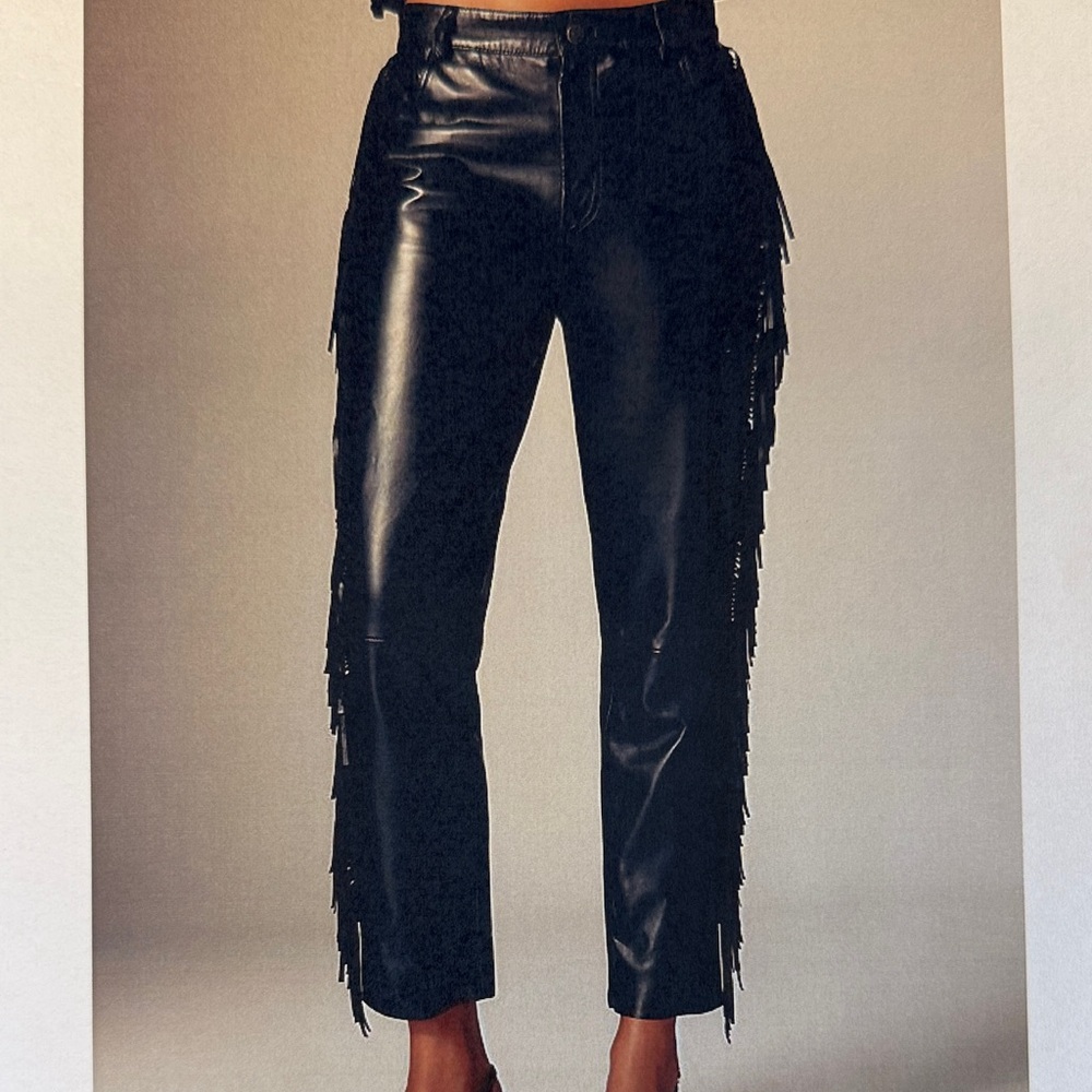 Walter Baker Colby Leather Fringe Pants